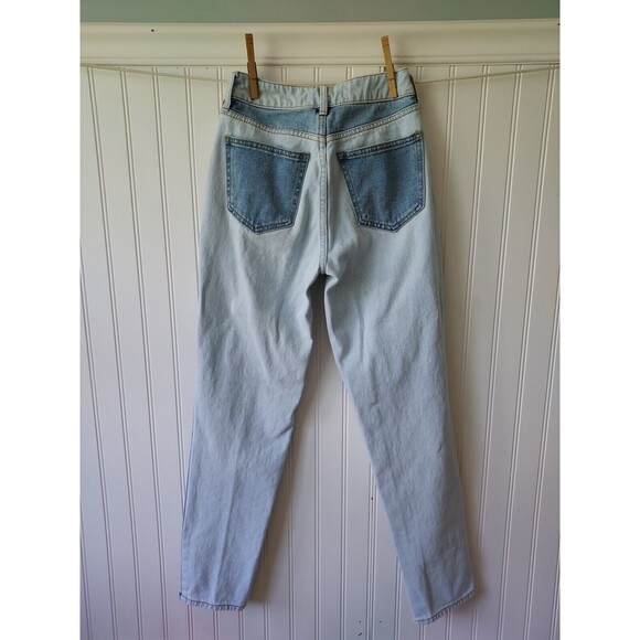 Pacsun Womens Hopper Mom Jean 22 Color Block High Rise Patchwork Jeans - Picture 2 of 9